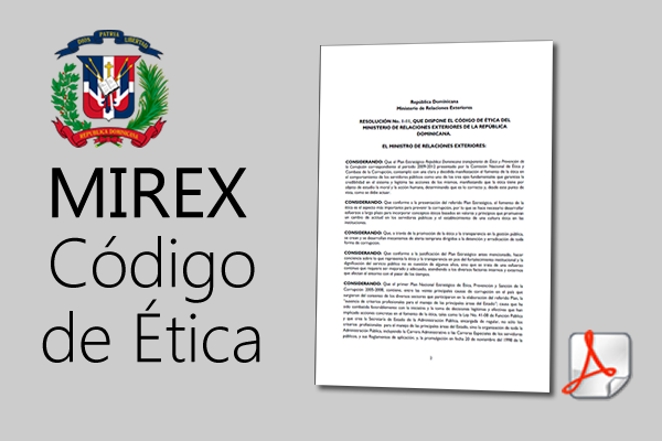 Código de Ética del Ministerio de Relaciones Exteriores de la República Dominicana