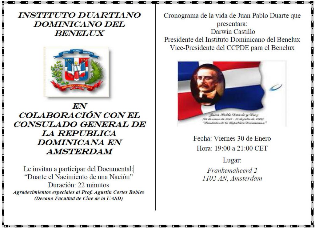 Charla “Cronograma de la vida de Juan Pablo Duarte” por Darwin Castillo